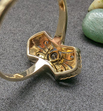 Lade das Bild in den Galerie-Viewer, Antiker Art Deco Ring 14k 585 Gold Diamant alt ca. 1920 RG 53

