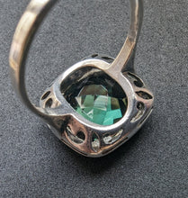 Lade das Bild in den Galerie-Viewer, Art Deco Jugendstil Ring Silber 925 Designer Turmalin
