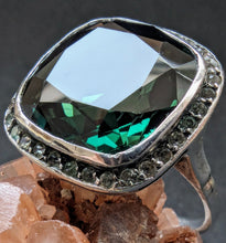 Lade das Bild in den Galerie-Viewer, Art Deco Jugendstil Ring Silber 925 Designer Turmalin
