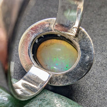 Lade das Bild in den Galerie-Viewer, Art Deco Jugendstil Ring Silber 900 Opal Perle französische Lilie
