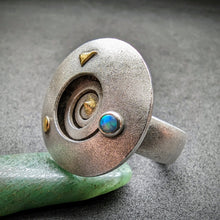 Load image into Gallery viewer, Modern designer ring silver 925 gold opal old RG 59 S

