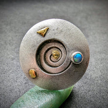 Load image into Gallery viewer, Modern designer ring silver 925 gold opal old RG 59 S

