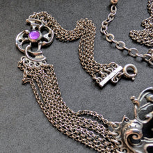 Load image into Gallery viewer, Vintage Tracht Designer Necklace Amethyst 835 Silver BAS old S
