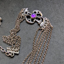 Load image into Gallery viewer, Vintage Tracht Designer Necklace Amethyst 835 Silver BAS old S
