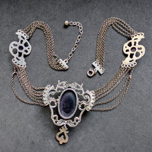 Load image into Gallery viewer, Vintage Tracht Designer Necklace Amethyst 835 Silver BAS old S
