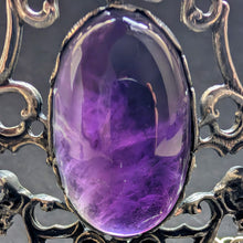 Load image into Gallery viewer, Vintage Tracht Designer Necklace Amethyst 835 Silver BAS old S
