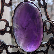 Load image into Gallery viewer, Vintage Tracht Designer Necklace Amethyst 835 Silver BAS old S
