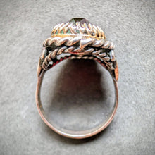 Load image into Gallery viewer, Vintage Tracht Ring 835 Silver faceted XL Garnet old RG 62 S
