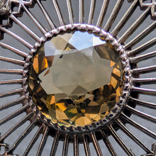 Lade das Bild in den Galerie-Viewer, Jugendstil Anhänger Silber Citrin Granat Perle Handarbeit alt antik c. 1910 S
