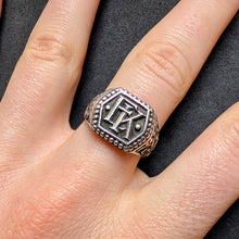 Lade das Bild in den Galerie-Viewer, Jugendstil Monogramm Ring 800 Silber EK KE alt c. 1920 RG 63 S
