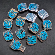 Load image into Gallery viewer, Türkis Collier Inlay Arbeit Hand Alvaro Taxco Mexico 925 Sterling Silber S
