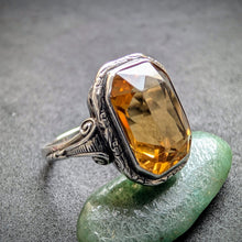 Load image into Gallery viewer, Jugendstil Art Deco Ring 830 Silber Citron alt antik c. 1920 RG 54 S
