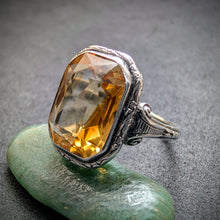 Load image into Gallery viewer, Jugendstil Art Deco Ring 830 Silber Citron alt antik c. 1920 RG 54 S
