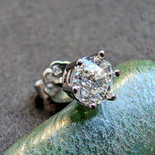 Lade das Bild in den Galerie-Viewer, Ohrstecker 950 Platin Diamant Old Mine Cut c. 0,60 Carat Ohrring einzeln S
