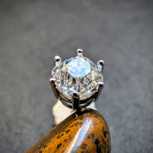 Lade das Bild in den Galerie-Viewer, Ohrstecker 950 Platin Diamant Old Mine Cut c. 0,60 Carat Ohrring einzeln S
