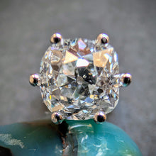 Lade das Bild in den Galerie-Viewer, Ohrstecker 950 Platin Diamant Old Mine Cut c. 0,60 Carat Ohrring einzeln S
