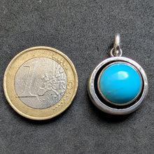Load image into Gallery viewer, Vintage Pendant 835 Silver Turquoise Midcentury old c. 1950 S
