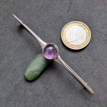 Load image into Gallery viewer, Art Deco brooch 800 silver amethyst old c. 1930 S
