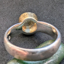 Lade das Bild in den Galerie-Viewer, Designer Ring Citrin gelb 925 Silber Goldfassung RG 57/58 S
