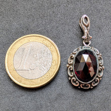 Load image into Gallery viewer, Vintage Granat Anhänger Tracht 835 Silber alt S
