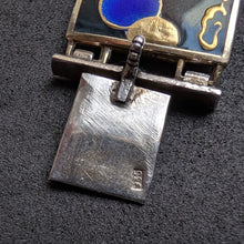 Lade das Bild in den Galerie-Viewer, Jugendstil Art Deco Armband 935 Silber Japonismus Emaille alt antik c. 1910 S
