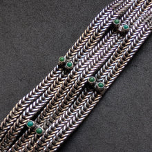 Lade das Bild in den Galerie-Viewer, Vintage Gustav Hauber Midcentury Armband 835 Silber Türkis alt c. 1950 S
