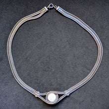 Load image into Gallery viewer, Gustav Hauber designer necklace 835 silver turquoise midcentury old c. 1960s p
