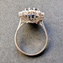 Lade das Bild in den Galerie-Viewer, Entourage Ring 18k 750 Gold blauer Saphir 2,5 Carat Diamanten 0,80 Ct RG 55/56 S
