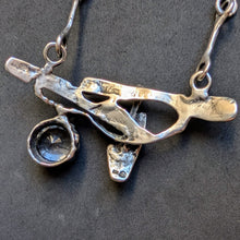 Lade das Bild in den Galerie-Viewer, Vintage Collier Monika &amp; Burkhard Oly 835 Silber Bergkristall Modernismus alt S
