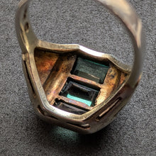 Load image into Gallery viewer, Art Deco ring 835 silver onyx old antique c. 1920 RG 57 p
