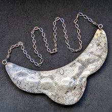 Load image into Gallery viewer, Vintage Navajo Designer Necklace Silver Turquoise XL Silversmith Work S
