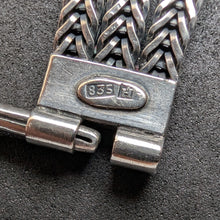 Load image into Gallery viewer, Vintage Flecht Armband 835 Silber Gustav Hauber Midcentury alt c. 1950 S
