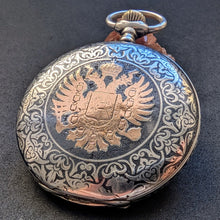Load image into Gallery viewer, Geschenk Taschenuhr Kaiser Franz Joseph I. Österreich Silber Gold antik 1900 S
