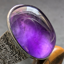 Lade das Bild in den Galerie-Viewer, Vintage Ring 835 Silber Amethyst Silberschmiedearbeit alt RG 59 S
