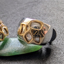 Lade das Bild in den Galerie-Viewer, Moderne Designer Ohrringe Sterling Silber 925 14k 585 Gold Elemente S
