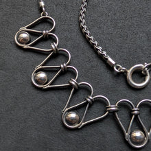 Lade das Bild in den Galerie-Viewer, Vintage Designer Collier 835 Silber Gustav Hauber Midcentury alt c. 1950 S
