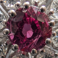 Lade das Bild in den Galerie-Viewer, Entourage Ring 585 Gold pink lila rot Saphir 0,75 Ct Diamant 0,56 Ct RG 63/64 S
