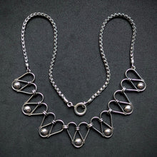 Lade das Bild in den Galerie-Viewer, Vintage Designer Collier 835 Silber Gustav Hauber Midcentury alt c. 1950 S
