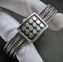 Load image into Gallery viewer, Vintage Flecht Armband 835 Silber Gustav Hauber Midcentury alt c. 1950 S
