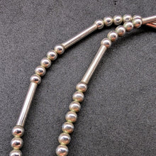 Load image into Gallery viewer, Navajo necklace sterling silver 925 turquoise inlay solid silversmith work S
