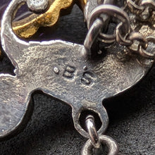 Load image into Gallery viewer, Vintage Tracht Collier 925 Silber BS Bartel &amp; Sohn Amethyst Perle Kropfkette S
