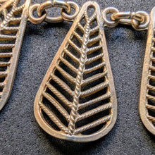 Lade das Bild in den Galerie-Viewer, Art Deco Designer Collier Kette 835 Silber vergoldet Silberschmiedearbeit S
