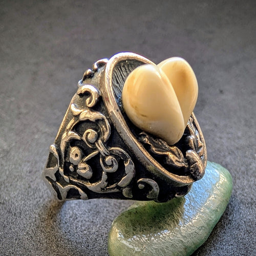 Tracht Ring 835 Silber Grandl alt antik c. 1900 RG 58 S