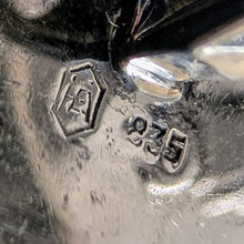 Load image into Gallery viewer, Vintage Designer Manschettenknöpfe Bernstein 835 Silber Silberschmiedearbeit S
