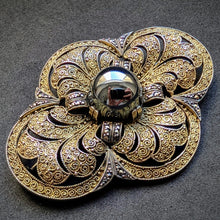 Lade das Bild in den Galerie-Viewer, Art Deco Brosche TF Theodor Fahrner Hämatit Markasit 925 Silber alt c. 1930s S
