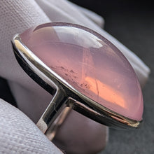 Lade das Bild in den Galerie-Viewer, Jugendstil Art Deco Ring 935 Silber Rosenquarz rosa alt antik c. 1920 RG 56 S
