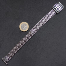 Load image into Gallery viewer, Vintage Flecht Armband 835 Silber Gustav Hauber Midcentury alt c. 1950 S
