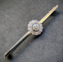 Load image into Gallery viewer, Art Deco Target Brosche 14k 585 Gold Diamanten 0,51 Ct alt antik c. 1920 S
