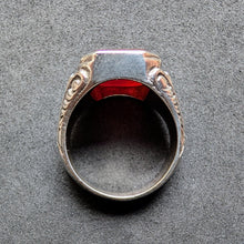Load image into Gallery viewer, Jugendstil Art Deco Ring 835 Silber Karneol Handarbeit alt c. 1920 RG 61 S
