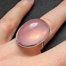 Lade das Bild in den Galerie-Viewer, Jugendstil Art Deco Ring 935 Silber Rosenquarz rosa alt antik c. 1920 RG 56 S

